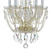 Traditional Crystal 5 Light Polished Brass Mini Chandelier (1129-PB-CL-MWP)