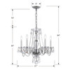 Traditional Crystal 5 Light Chrome Chandelier (5085-CH-CL-SAQ)
