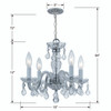 Traditional Crystal 4 Light Polished Chrome Mini Chandelier (1064-CH-CL-I)