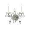 Traditional Crystal 2 Light Polished Chrome Sconce (1122-CH-CL-SAQ)