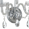 Traditional Crystal 2 Light Polished Chrome Sconce (1032-CH-CL-SAQ)
