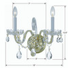 Traditional Crystal 2 Light Polished Brass Sconce (1032-PB-CL-MWP)