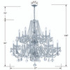 Traditional Crystal 16 Light Polished Chrome Crystal Chandelier (1139-CH-CL-S)