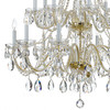 Traditional Crystal 16 Light Polished Brass Chandelier (1139-PB-CL-SAQ)