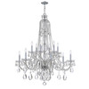 Traditional Crystal 12 Light Polished Chrome Chandelier (1112-CH-CL-S)