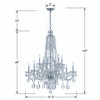 Traditional Crystal 12 Light Polished Chrome Chandelier (1112-CH-CL-MWP)