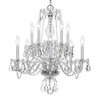 Traditional Crystal 10 Light Polished Chrome Chandelier (5080-CH-CL-MWP)