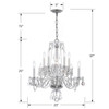 Traditional Crystal 10 Light Chrome Chandelier (5080-CH-CL-SAQ)