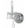 Traditional Crystal 1 Light Polished Chrome Sconce (1031-CH-CL-MWP)