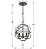 Solaris Outdoor 3 Light Bronze Sphere Chandelier (SOL-9325-EB)