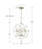 Solaris 6 Light Silver Sphere Chandelier (9226-OS)