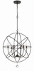 Solaris 6 Light Bronze Sphere Chandelier (9228-EB)
