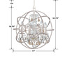 Solaris 4 Light Olde Silver Mini Chandelier (9025-OS-GS-MWP)