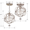 Solaris 1 Light Silver Semi-Flush (9220-OS_CEILING)