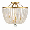 Rylee 4 Light Antique Gold Semi-Flush (604-GA_CEILING)