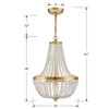 Rylee 3 Light Antique Gold Chandelier (603-GA)
