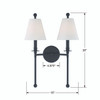 Riverdale 2 Light Black Forged Sconce (RIV-383-BF)