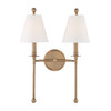 Riverdale 2 Light Aged Brass Sconce (RIV-383-AG)