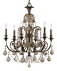 Regis 6 Light Bronze Chandelier (5116-EB-GT-MWP)