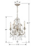 Regis 4 Light Clear Silver Mini Chandelier (5114-OS-CL-S)