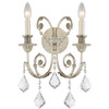 Regis 2 Light Olde Silver Sconce (5112-OS-CL-MWP)