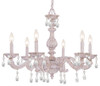 Paris Market 6 Light Clear Element Crystal White Chandelier (5036-AW-CL-S)