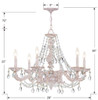 Paris Market 6 Light Swarovski Strass Crystal Antique White Chandelier (5026-AW-CL-S)