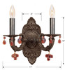 Paris Market 2 Light Amber Crystal Bronze Sconce (5200-VB-AMBER)