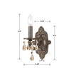 Paris Market 1 Light Golden Teak Swarovski Strass Crystal Venetian Bronze Wall Mount (5021-VB-GT-S)