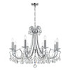 Othello 8 Light Clear Polished Chrome Chandelier (6828-CH-CL-SAQ)