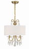 Othello 3 Light Vibrant Gold Chandelier (6623-VG-CL-MWP)