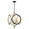 Odelle 4 Light Black & Gold Chandelier (ODE-704-BK-GA)