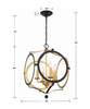 Odelle 4 Light Black & Gold Chandelier (ODE-704-BK-GA)
