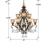 Norwalk 9 Light Bronze Umber Chandelier (7509-BU-CL-MWP)