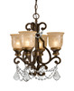 Norwalk 4 Light Bronze Mini Chandelier (7504-BU-CL-MWP)