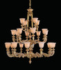 Natural Alabaster 24 Light French White chandelier (888-48-WH)