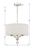 Crystorama Mirage 3 Light Chandelier (8005-PN)