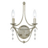 Metro 2 Light Antique Silver Sconce (432-SA)