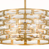 Meridian 6 Light Antique Gold Chandelier (MER-4866-GA)