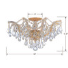 Crystorama Maria Theresa 5 Light Semi Flush (4437-GD-CL-S)