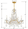 Maria Theresa 5 Light Gold Mini Chandelier (4476-GD-CL-MWP)