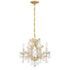 Maria Theresa 4 Light Gold Mini Chandelier (4474-GD-CL-S)