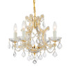 Maria Theresa 4 Light Gold Mini Chandelier (4474-GD-CL-MWP)
