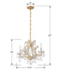 Maria Theresa 4 Light Gold Mini Chandelier (4474-GD-CL-I)