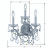 Maria Theresa 3 Light Polished Chrome Sconce (4403-CH-CL-S)