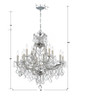 Crystorama Maria Theresa 13 Light Chandelier (4412-CH-CL-MWP)
