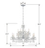 Maria Theresa 12 Light Chandelier (4479-CH-CL-SAQ)