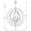 Crystorama Luna 9 Light Chandelier (587-SA)