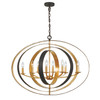 Crystorama Luna 8 Light Oval Chandelier (588-EB-GA)