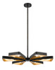 Luna 6 Light Bronze & Gold Chandelier (596-EB-GA)
